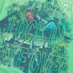 MAJESTIK Green Football Graphic T-Shirt ¡ª detail