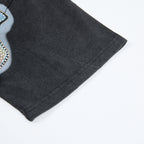 MAJESTIK Bulldog Football Graphic Cropped T-Shirt ¡ª detail
