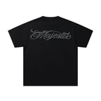 MAJESTIK Distressed Rhinestone Graphic T-Shirt ¡ª back