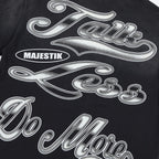 MAJESTIK City View Rhinestone Football Graphic T-Shirt ¡ª detail