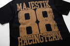 MAJESTIK Black Racing Graphic Polo Shirt ¡ª detail