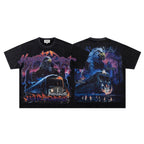 MAJESTIK Washed Black Rhinestone Graphic T-Shirt ¡ª hero