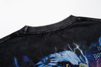 MAJESTIK Washed Black Rhinestone Graphic T-Shirt ¡ª detail