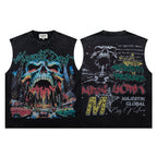 MAJESTIK New York Skull Graphic Sleeveless T-Shirt ¡ª hero