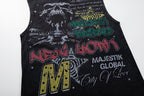 MAJESTIK New York Skull Graphic Sleeveless T-Shirt ¡ª detail