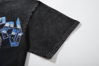 MAJESTIK Racing Graphic Acid-Wash T-Shirt ¡ª detail