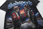 MAJESTIK Racing Graphic Acid-Wash T-Shirt ¡ª detail