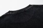 MAJESTIK Washed Black Graphic Short-Sleeve T-Shirt ¡ª detail