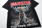 MAJESTIK Washed Black Graphic Short-Sleeve T-Shirt ¡ª front