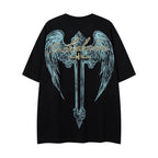 MAJESTIK Alien Skull Wing Graphic T-Shirt ¡ª back