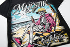 MAJESTIK Rhinestone Distressed Graphic T-Shirt ¡ª detail