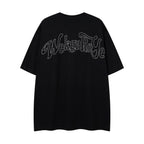 MAJESTIK Rhinestone Distressed Graphic T-Shirt ¡ª back
