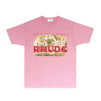 Rhude T-shirts Printed Trendy Pure Cotton