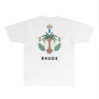 Rhude T-shirts Printed Trendy Pure Cotton