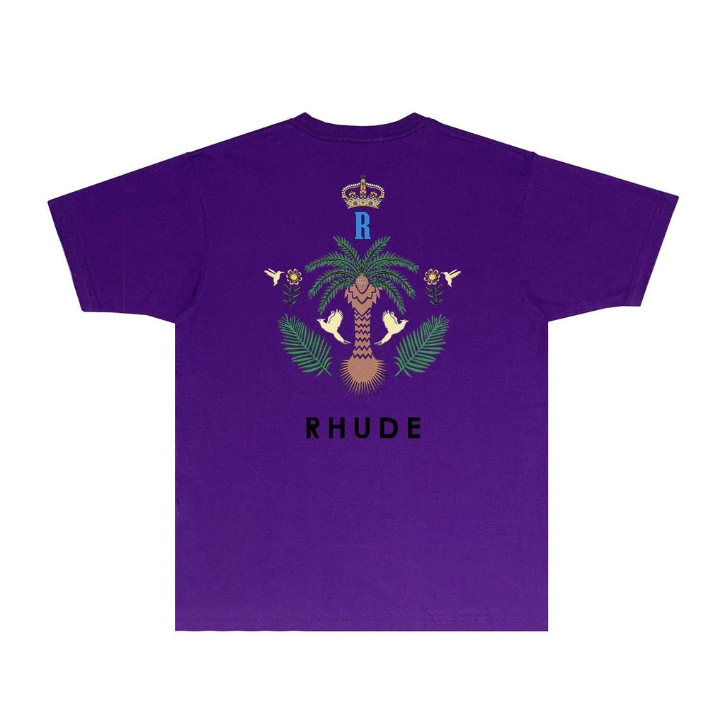 Rhude T-shirts Printed Trendy Pure Cotton
