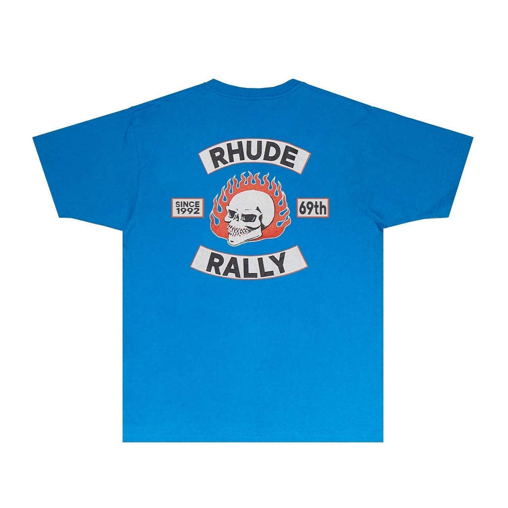 Rhude T-shirts Printed Trendy Pure Cotton