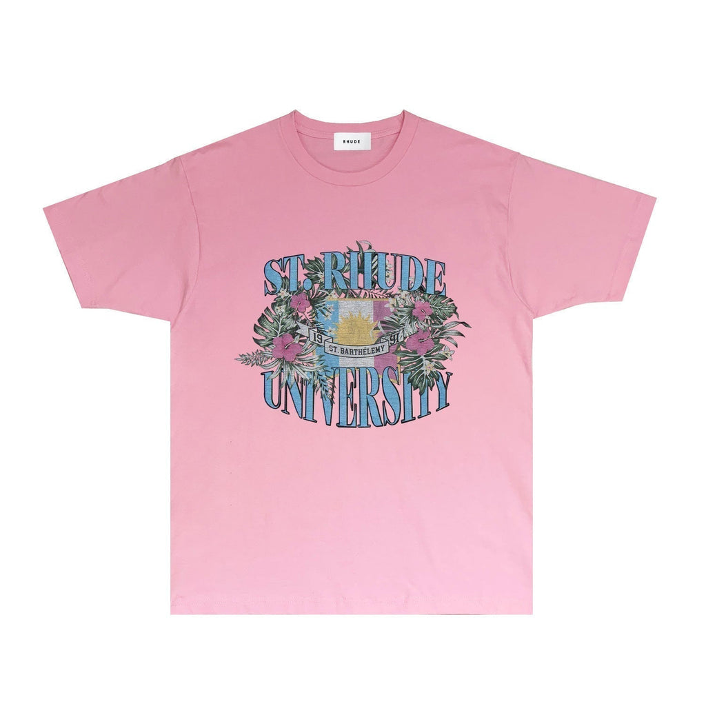 Rhude T-shirts Printed Trendy Pure Cotton