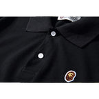 Bathing Ape T-Shirt Solid Color Casual Embroidered Short-Sleeved Polo Shirt
