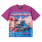 Godspeed T-shirts Luxury Cruise Helicopter Printing Cotton Casual Short Sleeves Men and Women
