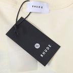 Rhude T-shirts LAGO DI COMO Printed Cotton Casual Short Sleeve Men and Women