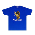 Rhude T-shirts Printed Trendy Pure Cotton