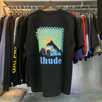 Rhude T-shirts Coconut Racing Printed Cotton Casual Short Sleeves Men and Women