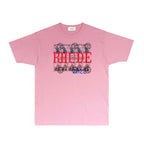 Rhude T-shirts Printed Trendy Pure Cotton