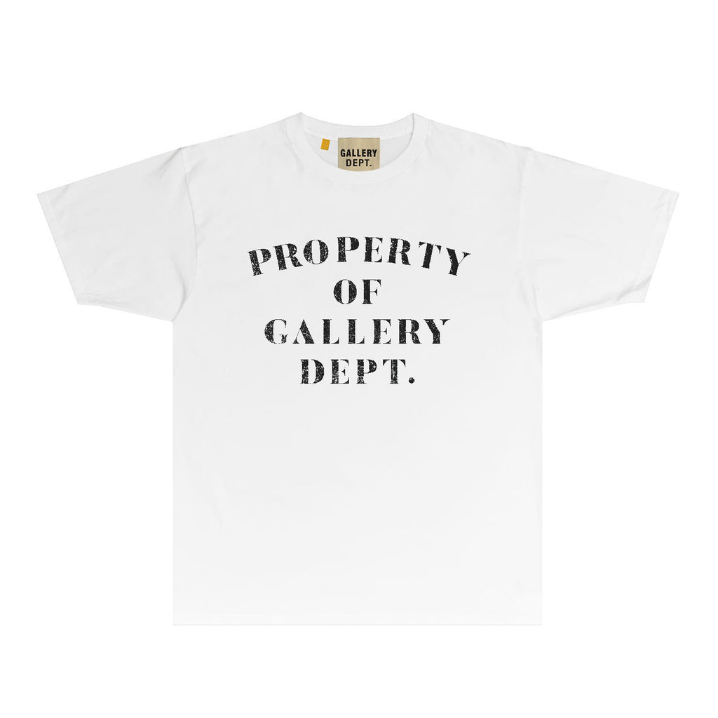 Gallery Dept T Shirt Retro Printed Loose Short-Sleeved Shirt
