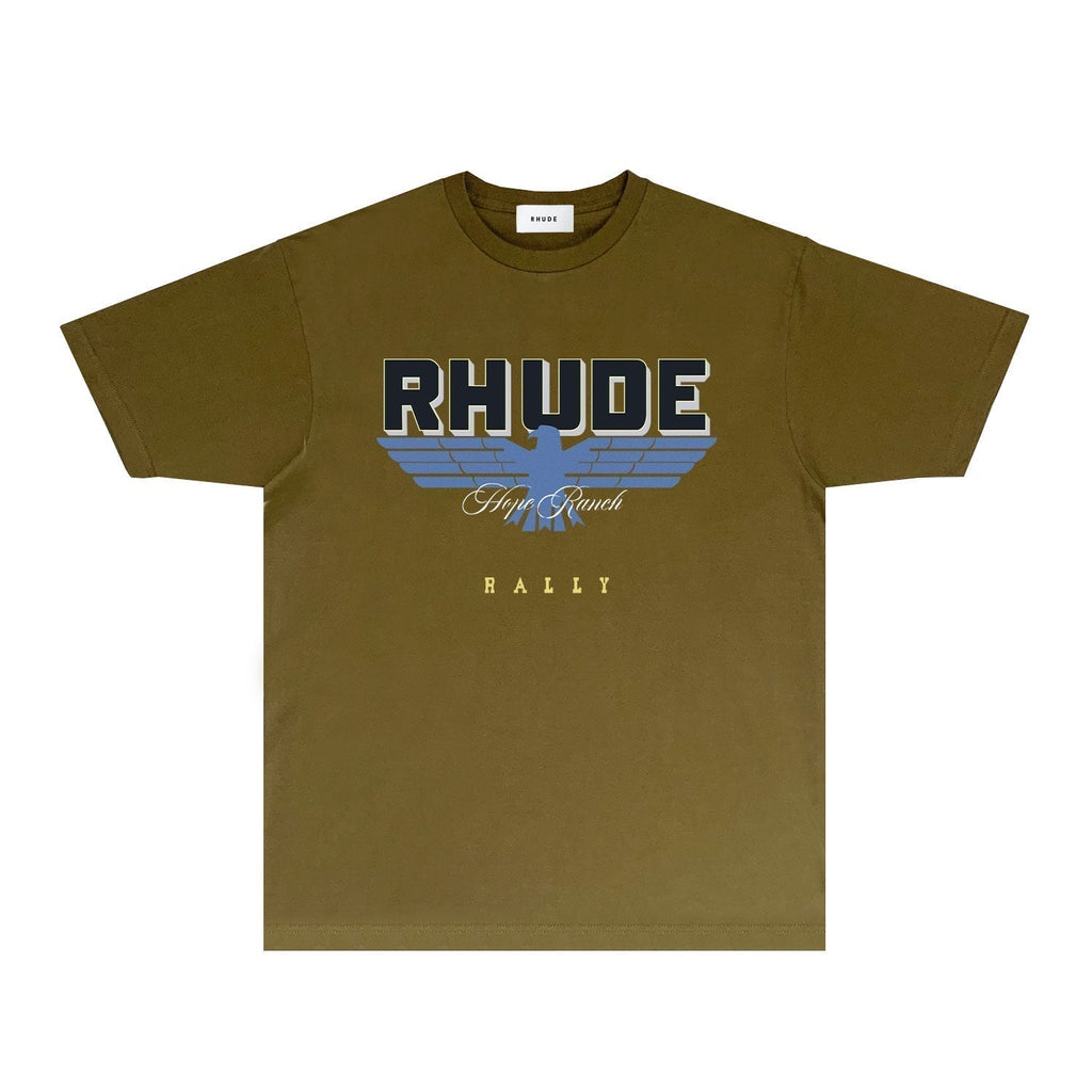 Rhude T-shirts Printed Trendy Pure Cotton