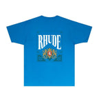 Rhude T-shirts Printed Trendy Pure Cotton