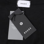 Rhude T-shirts Windowsill Seaview Printing Cotton Casual Short Sleeve Men and Women