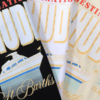 Rhude T-shirts Yacht Printing Cotton Loose Short Sleeves Men and Women