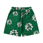 Denim Tears Shorts Yellow flower woven