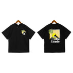 Rhude T-shirt Sunset Coconut Racing Printed Short Sleeve T-shirt