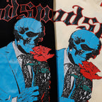 Godspeed T-shirts Skull Gentleman Rose Print Cotton Casual Short Sleeve Men and Women