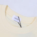 Rhude T-shirts Black Peace Dove Print Cotton Casual Short Sleeve Men and Women