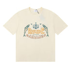 Rhude T-shirts Sardines Badge Printing Cotton Casual Short Sleeve Men and Women