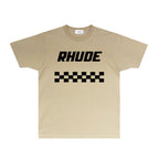 Rhude T-shirts Printed Trendy Pure Cotton