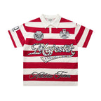 MAJESTIK Striped Crest Graphic Polo Shirt ¡ª hero